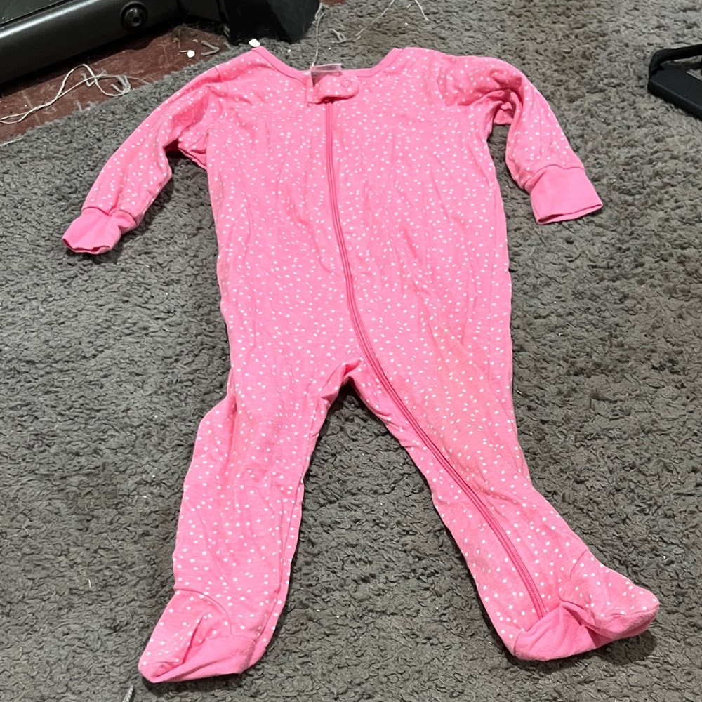 Charming Pink Starry Kids Footie